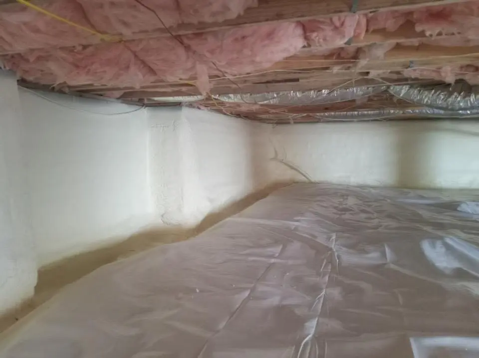 Crawl space encapsulation with closed-cell spray foam for Roof Maintenance in Wilmington